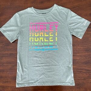Hurley Graphic Logo T-Shirt – Boys Medium – Sage Green